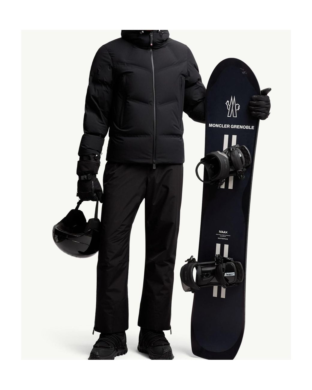 Moncler Black Angren Hooded Insulated Ski Jacket for men