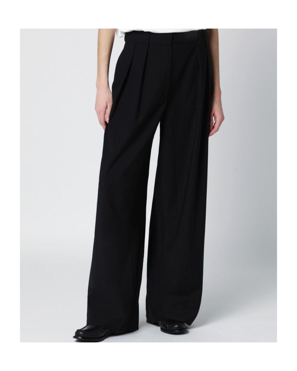 Frankie Shop Black Ripley Pleated Trousers