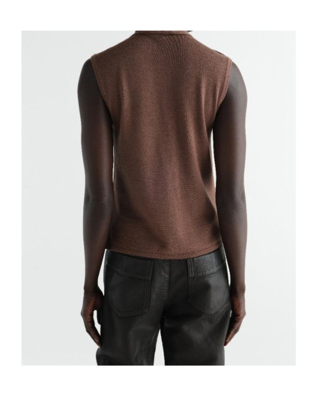 Lemaire Brown Asymmetrical Cardigan
