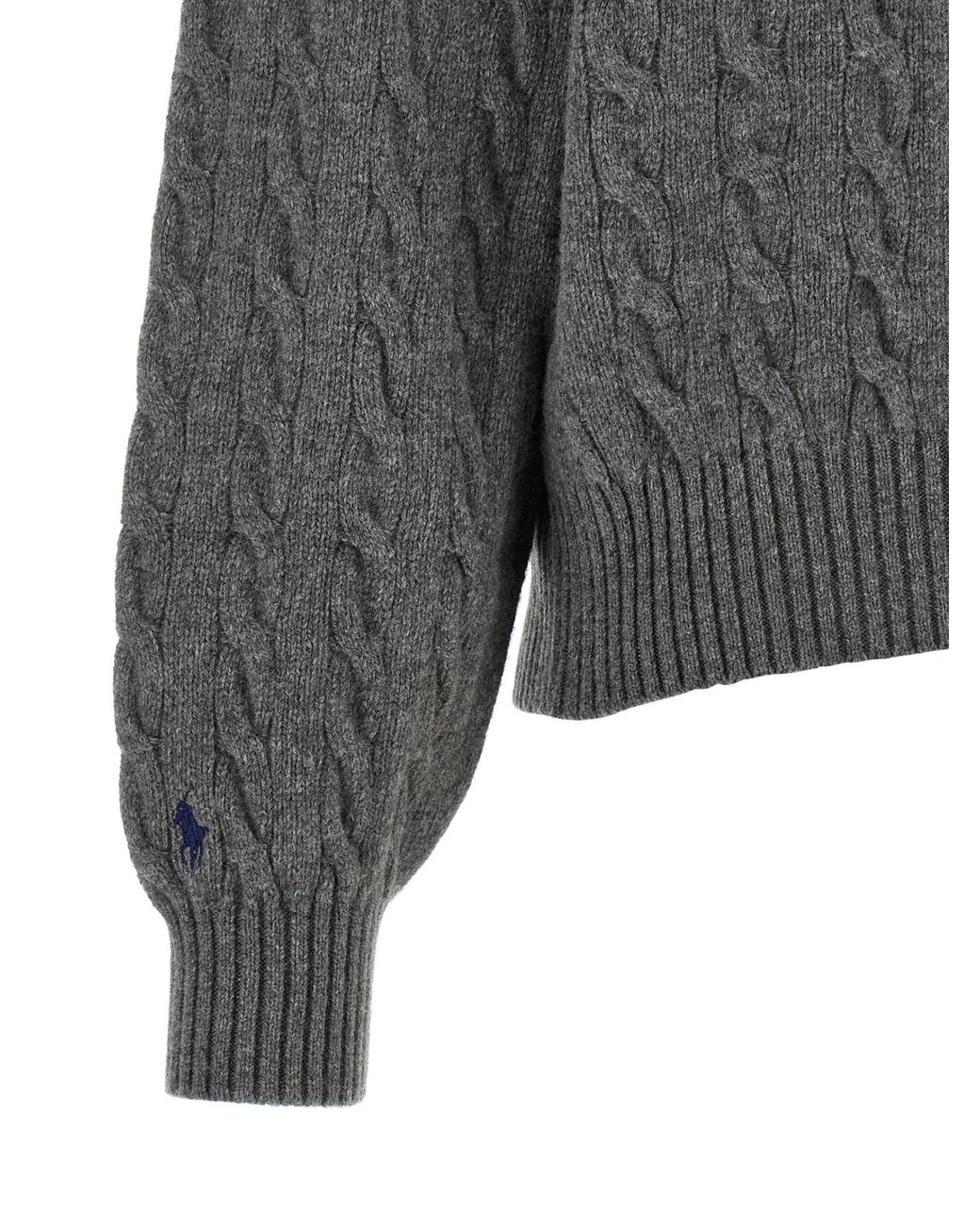 Polo Ralph Lauren Gray Ralph Lauren Cable Knit Button Cardigan
