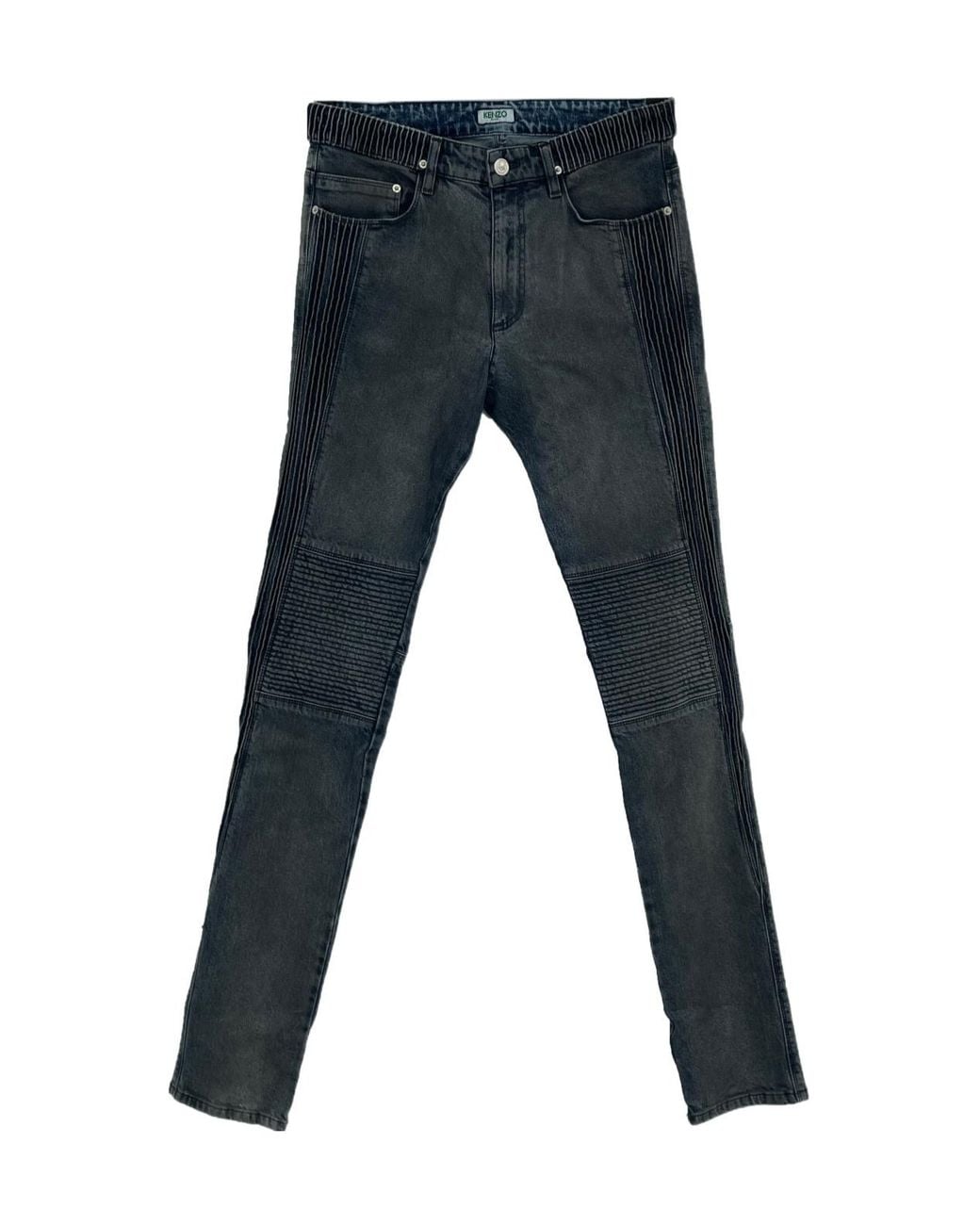KENZO Blue Waistband Loop Denim Trousers for men