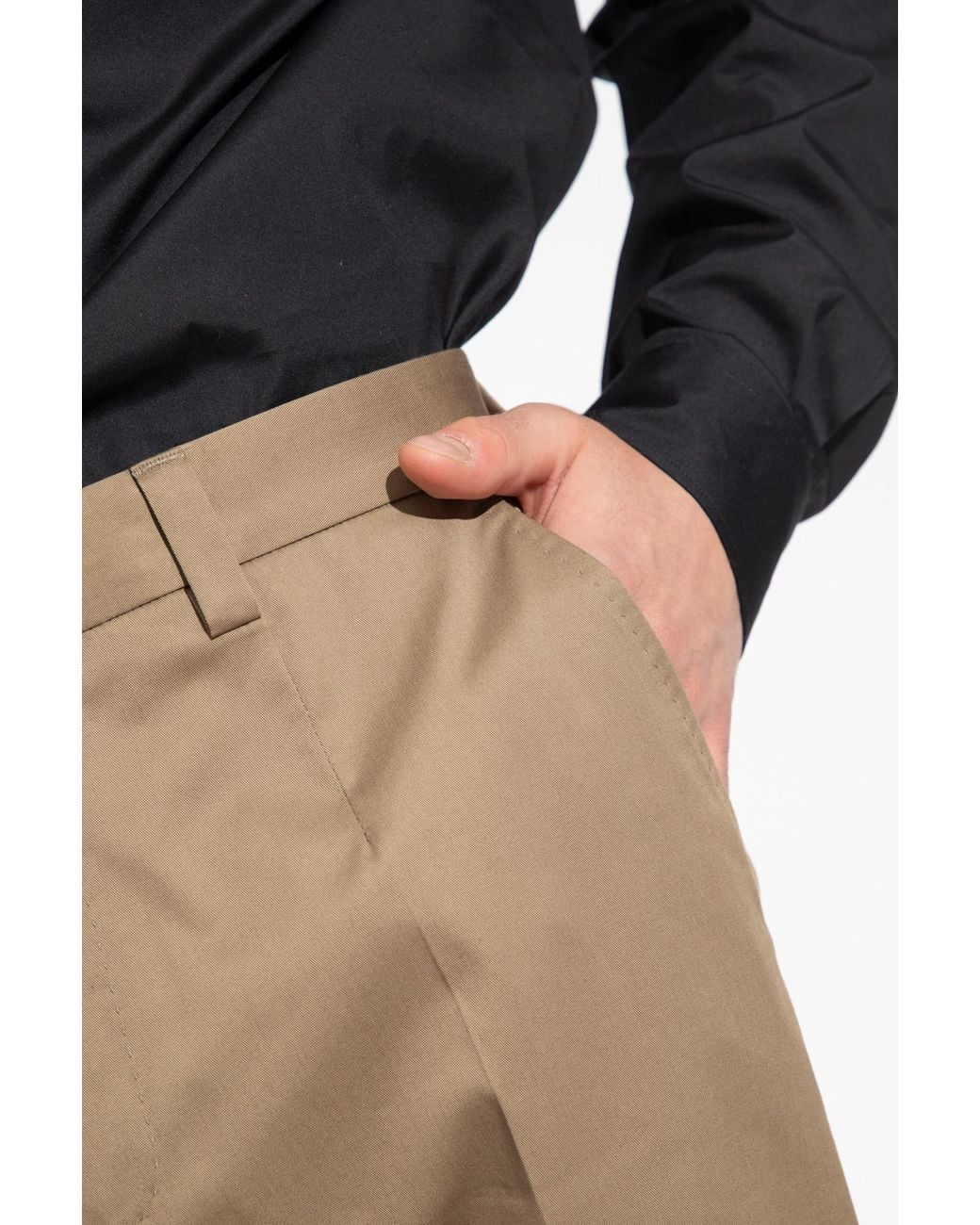 Dolce & Gabbana Natural Mid-Rise Chino Trousers for men