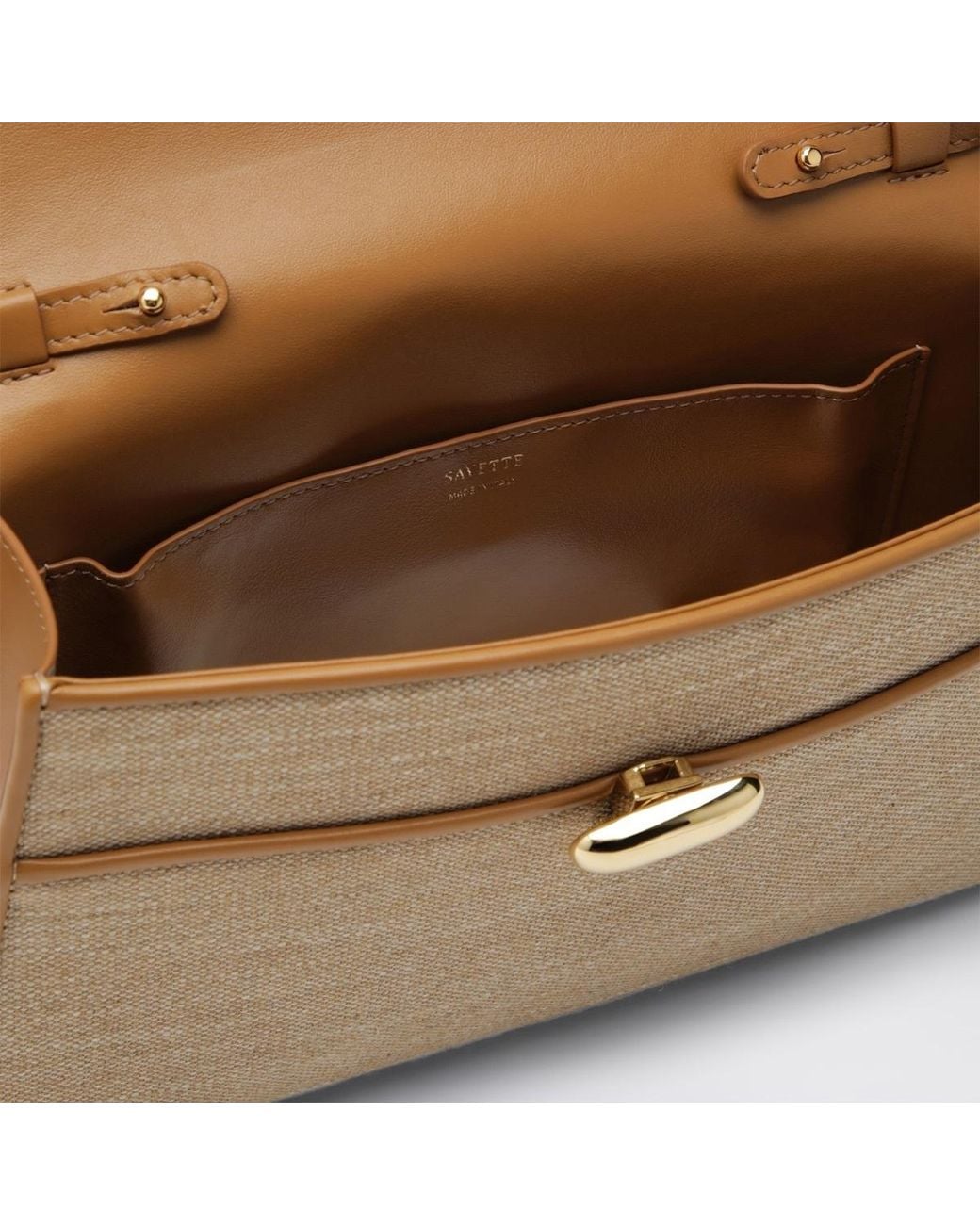 SAVETTE Metallic Structured Shoulder Bag