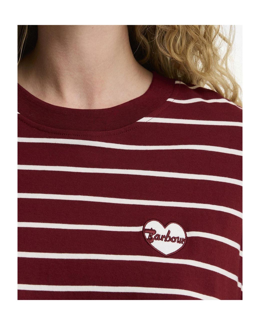 Barbour Red Striped Short-Sleeve Tee