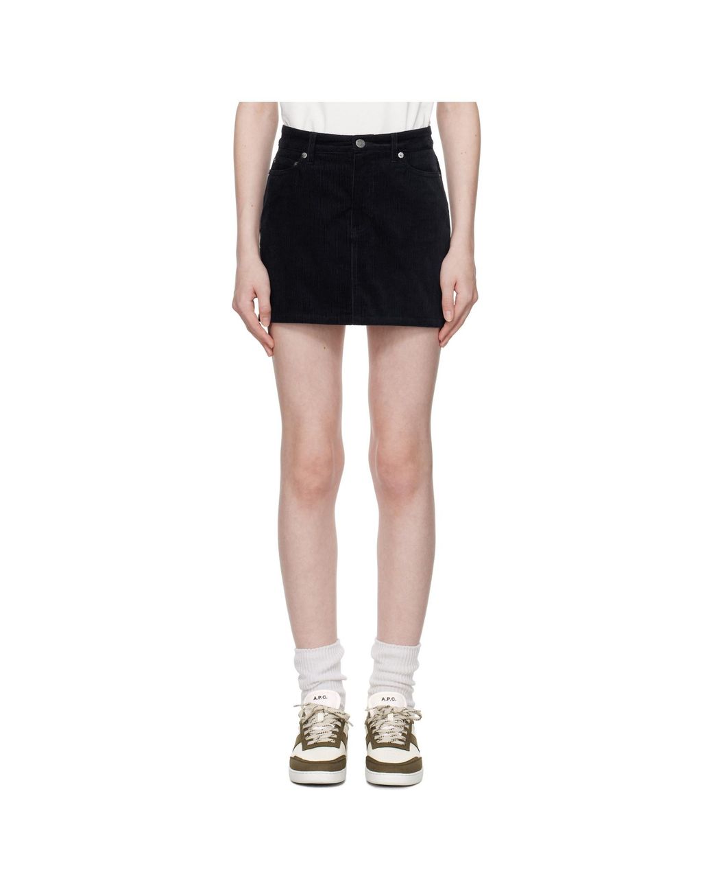 A.P.C. Black Belt Loop Skirt