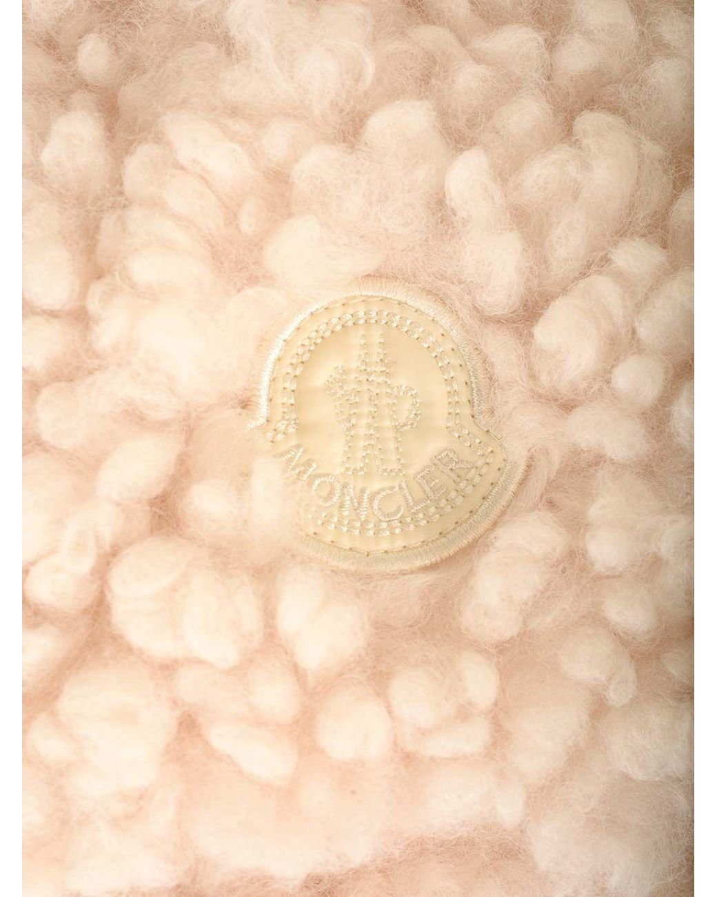 Moncler White Wourl Teddy Zip-Up Vest
