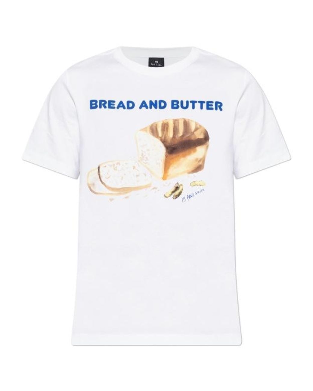 Paul Smith White Ps Paul Smith Bread And Butter Print T-Shirt for men