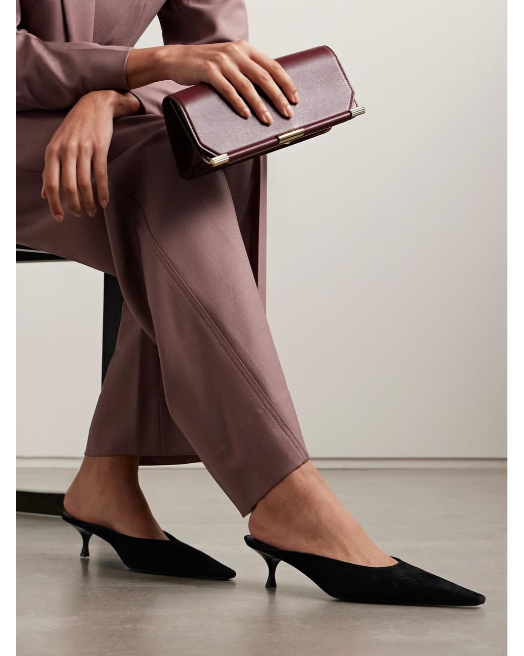 Victoria Beckham Black Sloan Mules