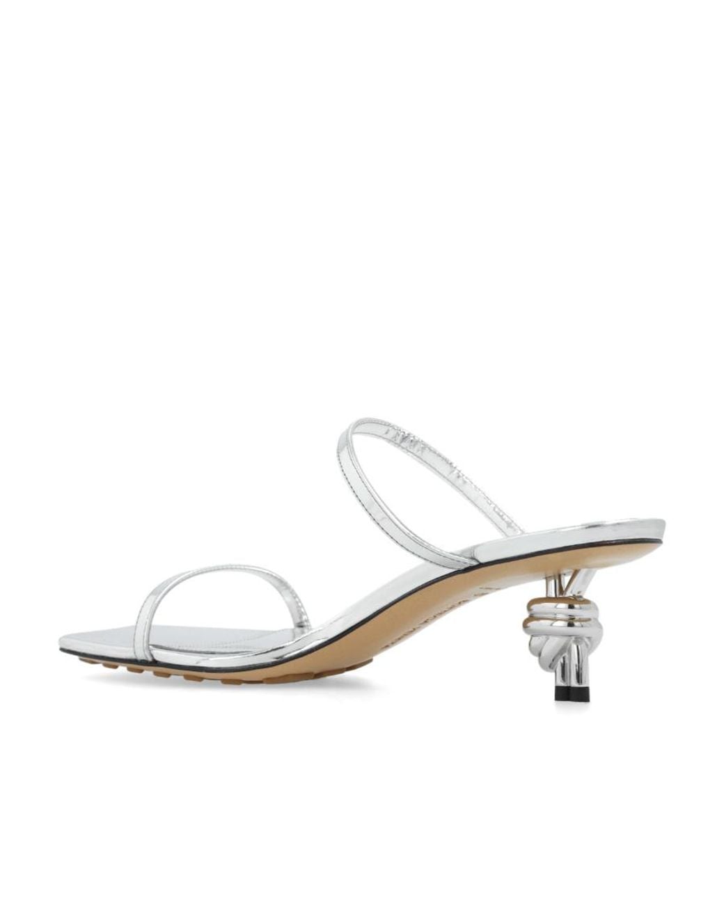 Bottega Veneta White Knot Detailed Mules