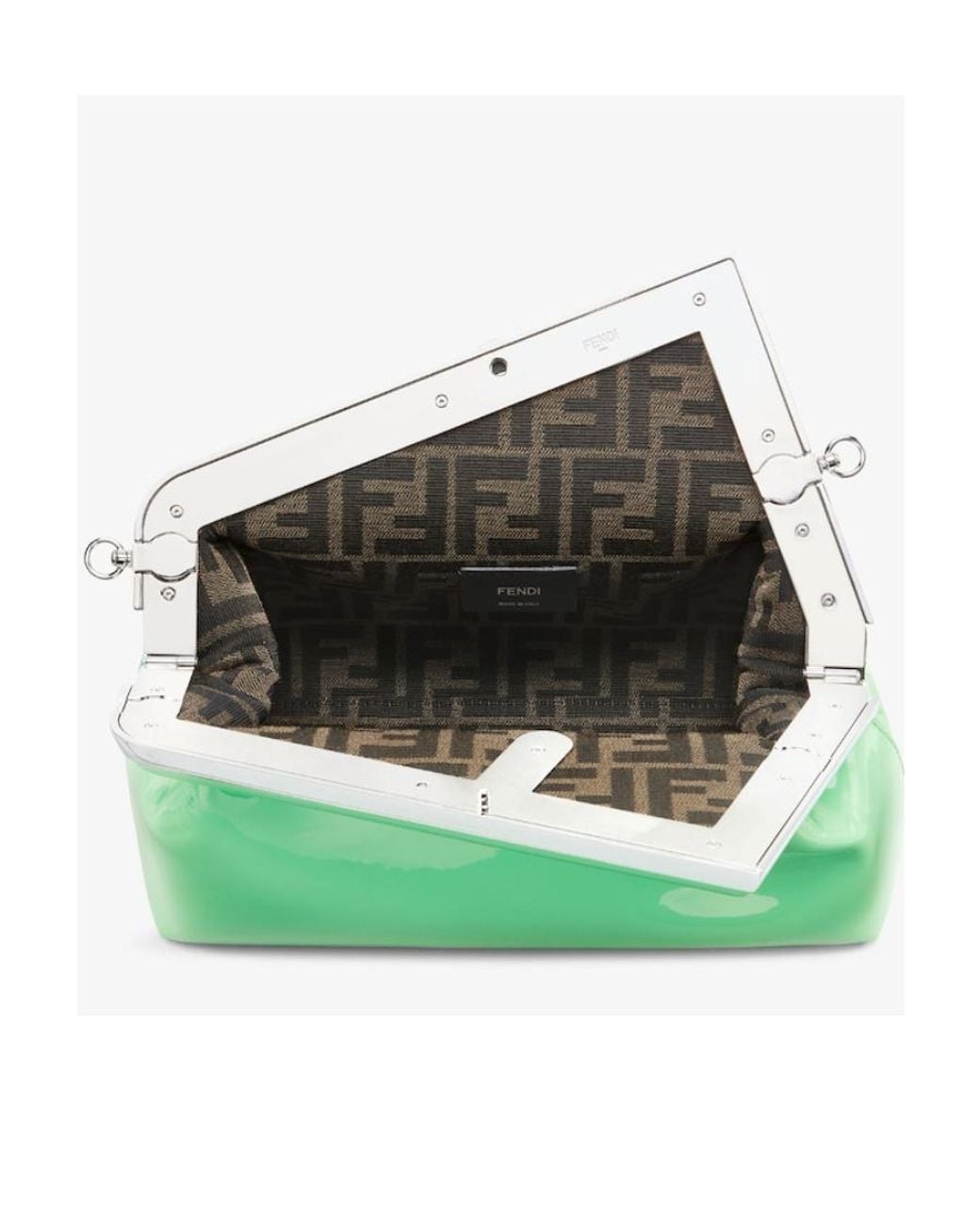 Fendi Green First Midi Clutch Bag