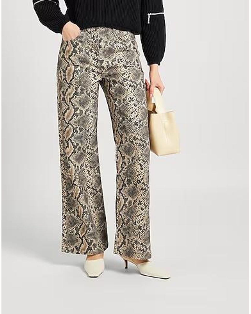MAX&Co. Natural Wide-Leg Jeans