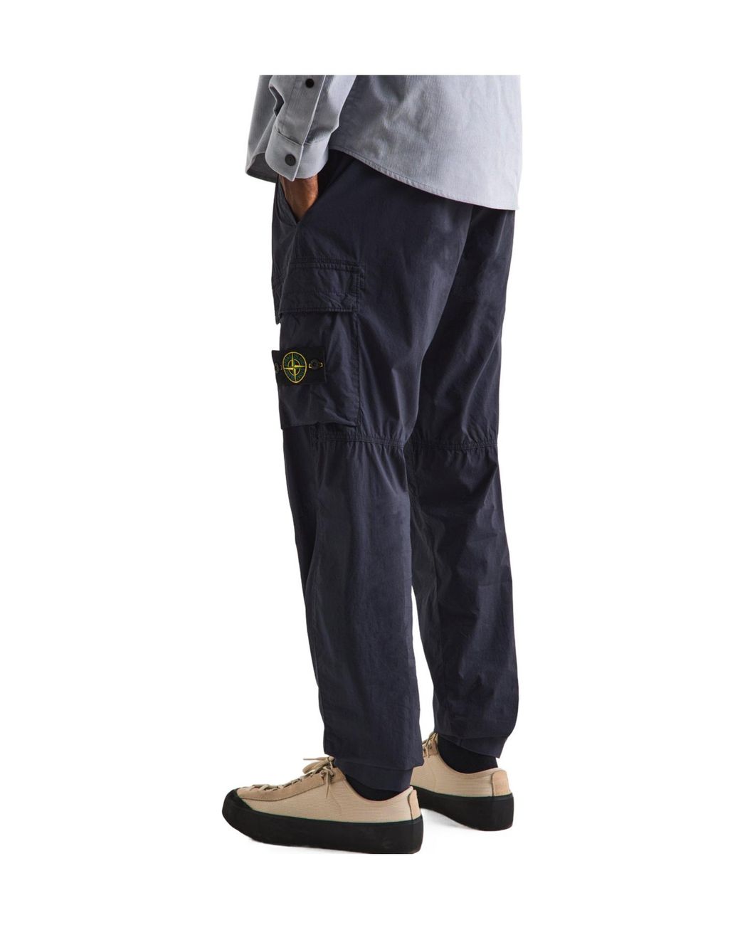 Stone Island Blue Waist Cargo Jogger Pants for men