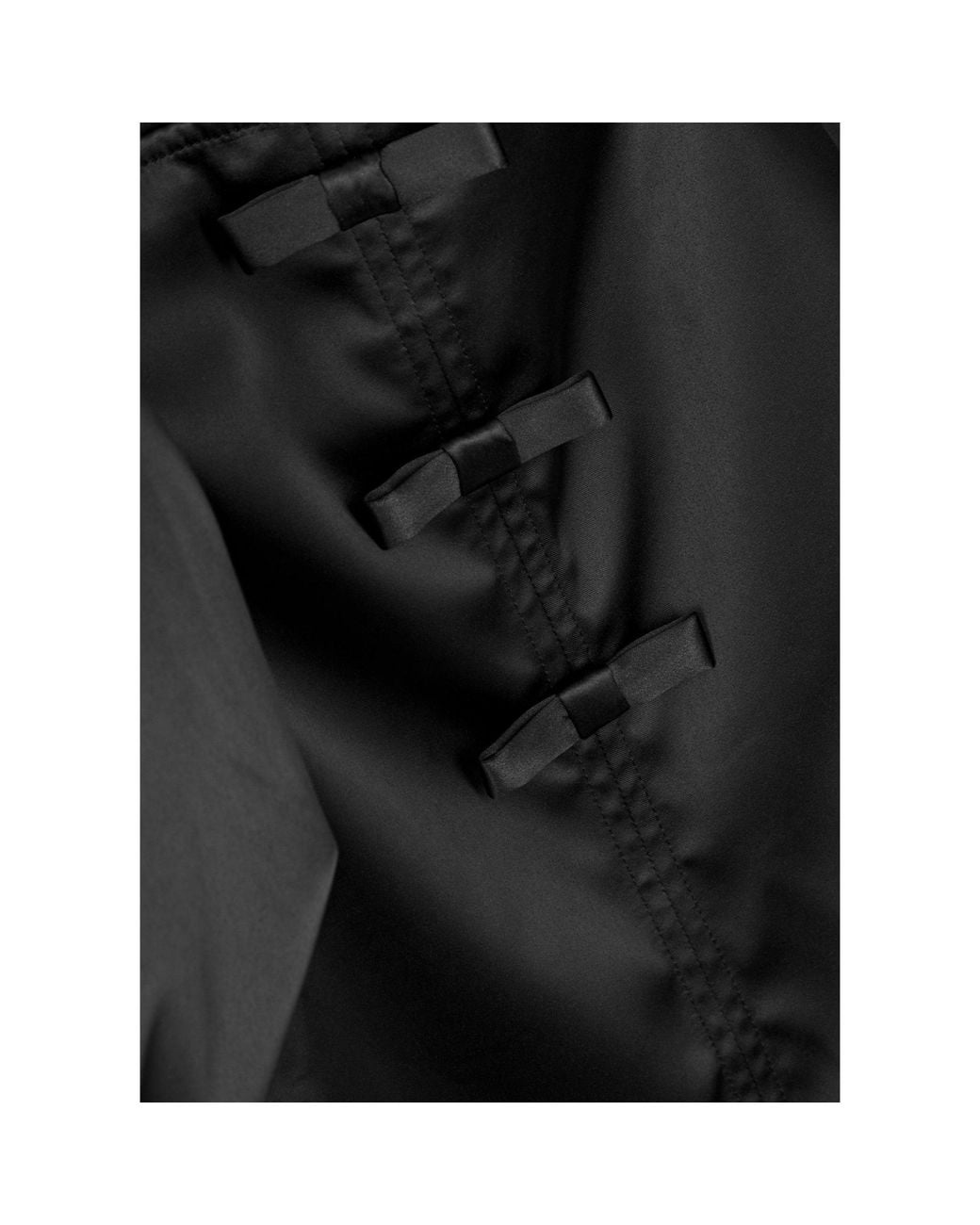Ganni Black Satin Short Dress