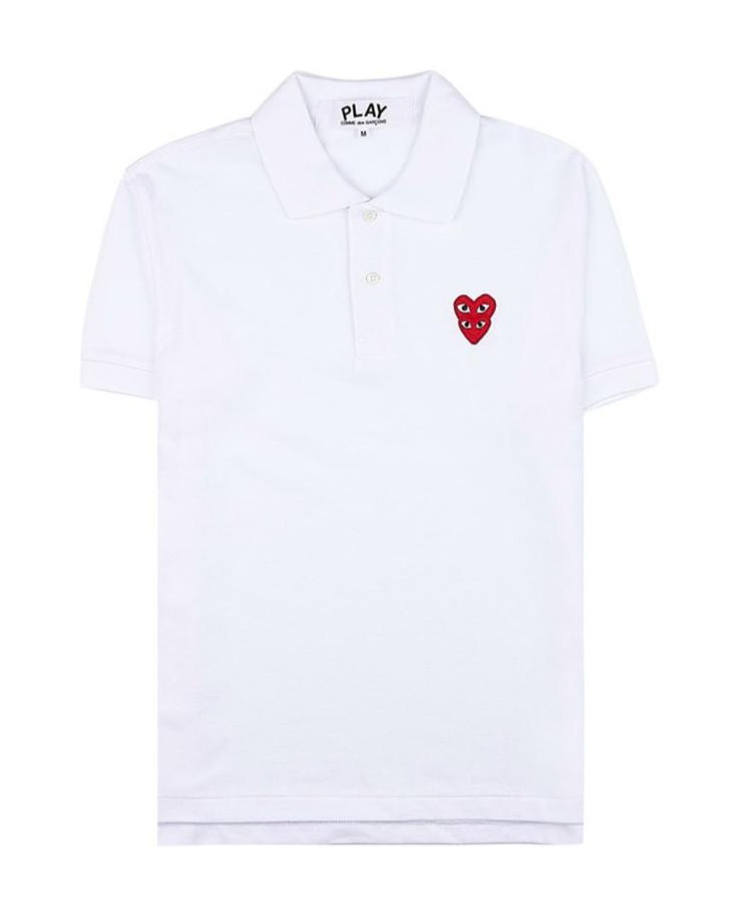 Comme des Garçons White Short-Sleeved Polo Shirt for men