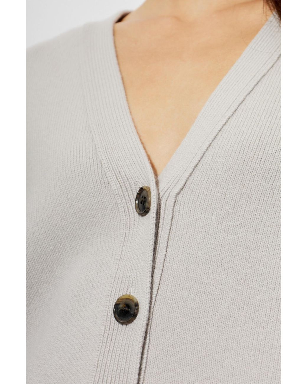 Lisa Yang Gray Amery V-Neck Cardigan