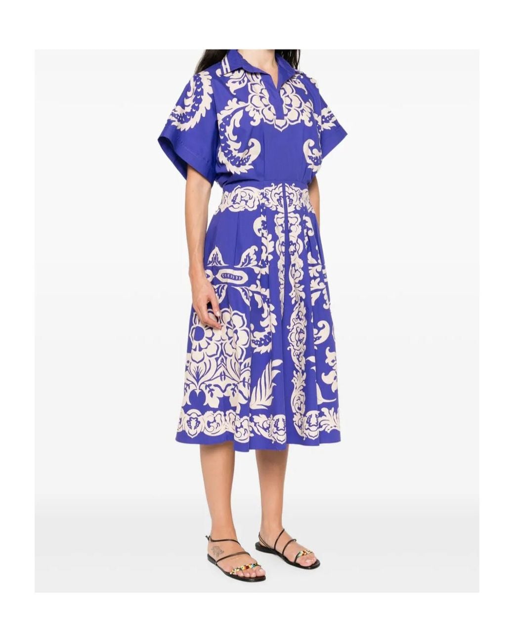Etro Purple Paisley Printed Midi Dress