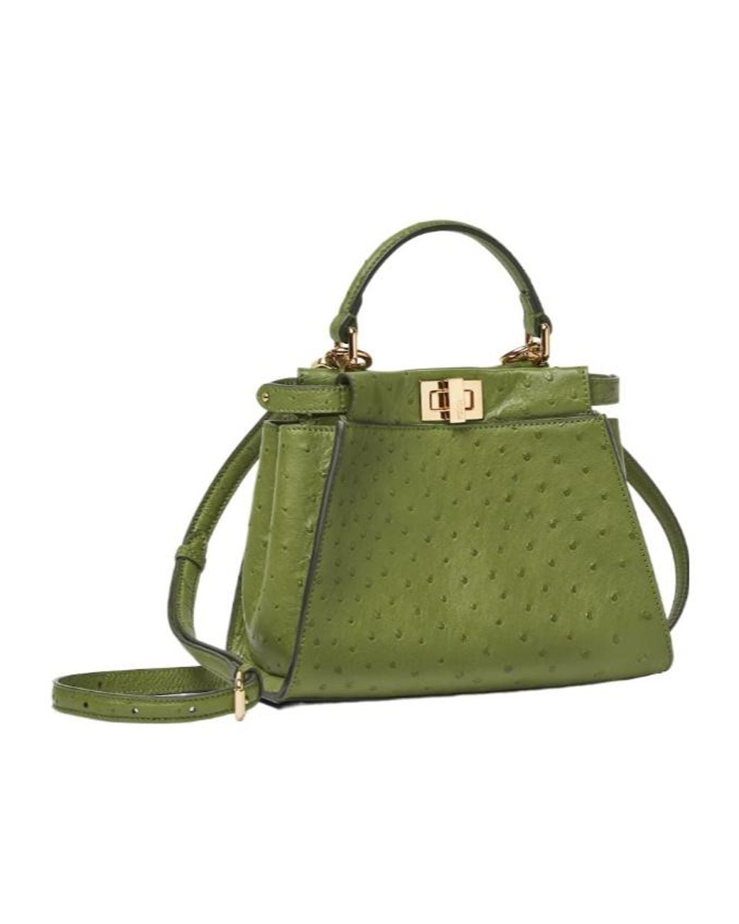Fendi Green Peekaboo Shoulder Bag