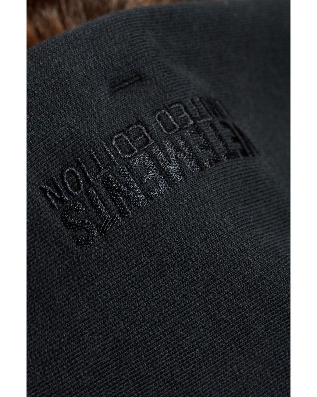 Vetements Black Graphic Printed Drawstring Hoodie for men