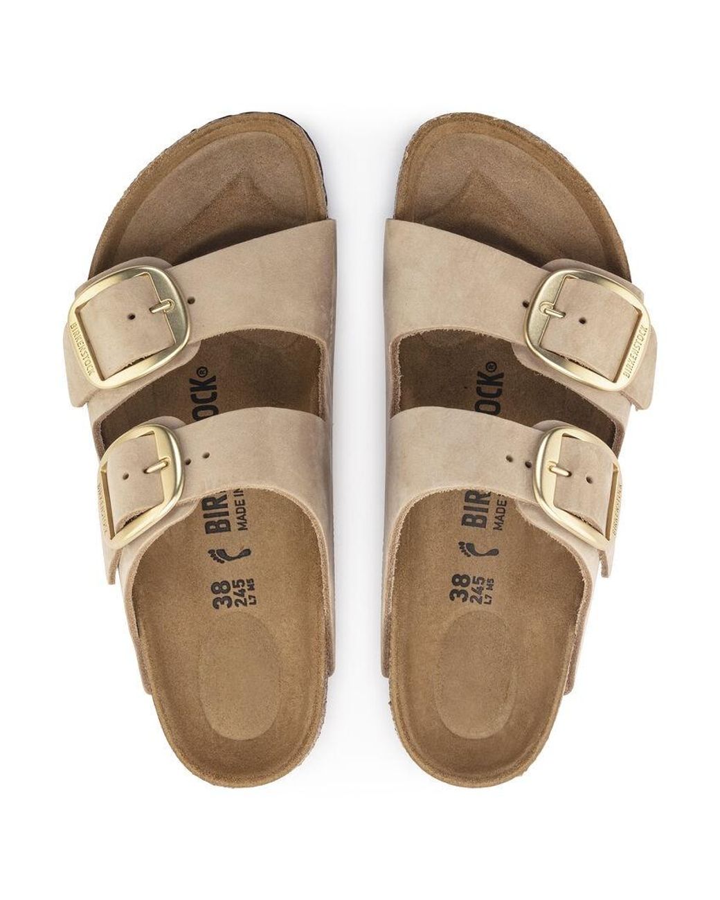 Birkenstock White Arizona Big Buckle Slip-On Sandals