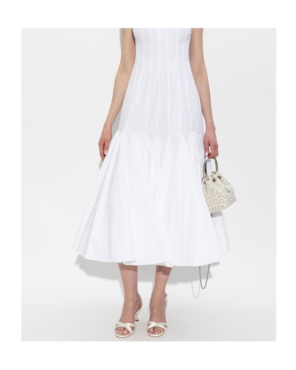 Jimmy Choo White 'Elsy' Heeled Sandals