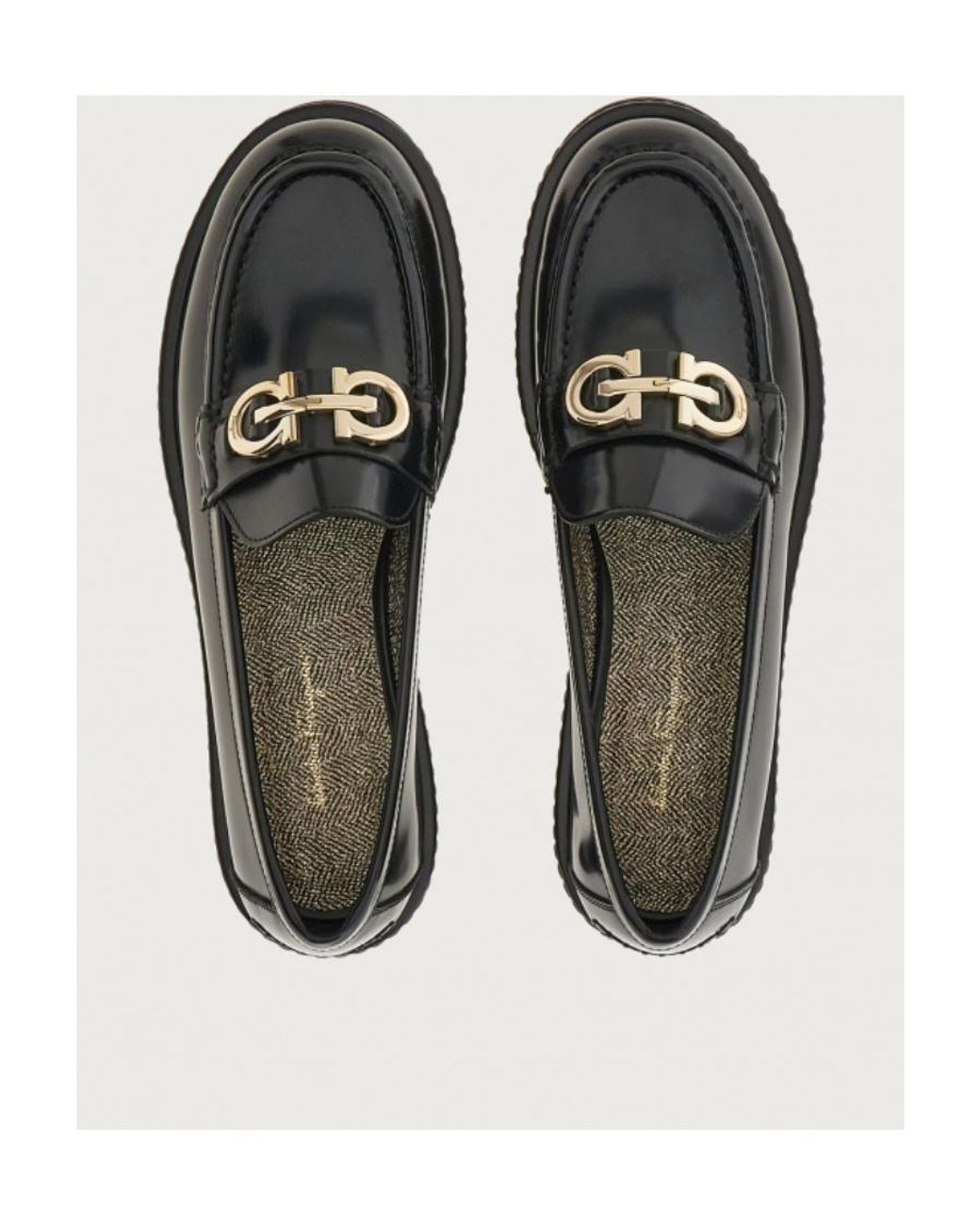 Ferragamo Black Ferragamo Gancini Loafers