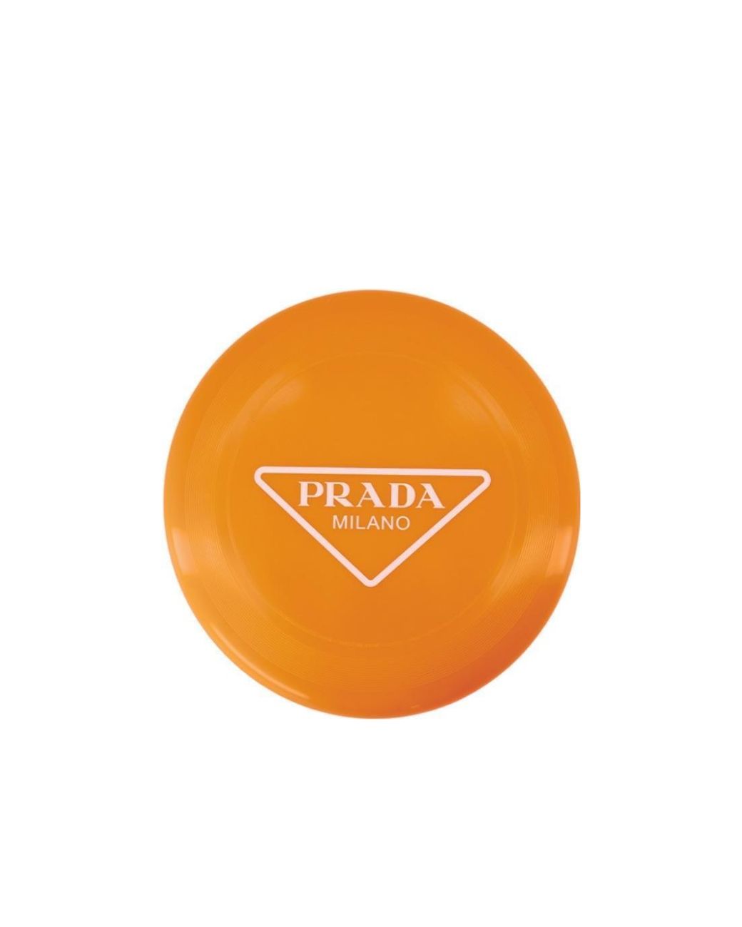 Prada Orange Logo Printed Frisbee for men