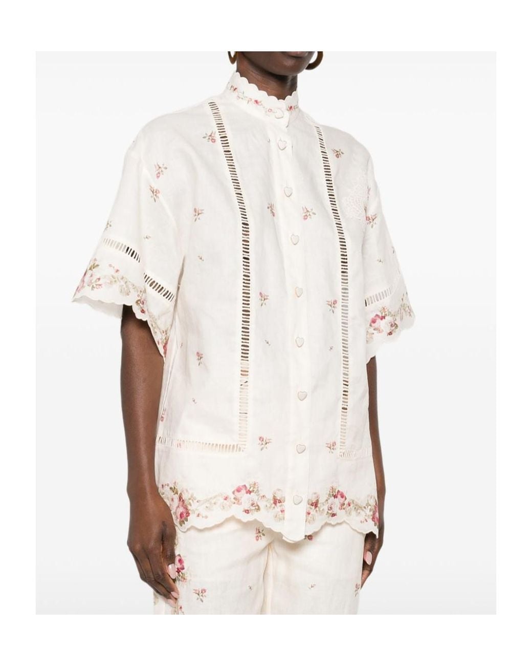 Zimmermann White Patience Linen Shirt