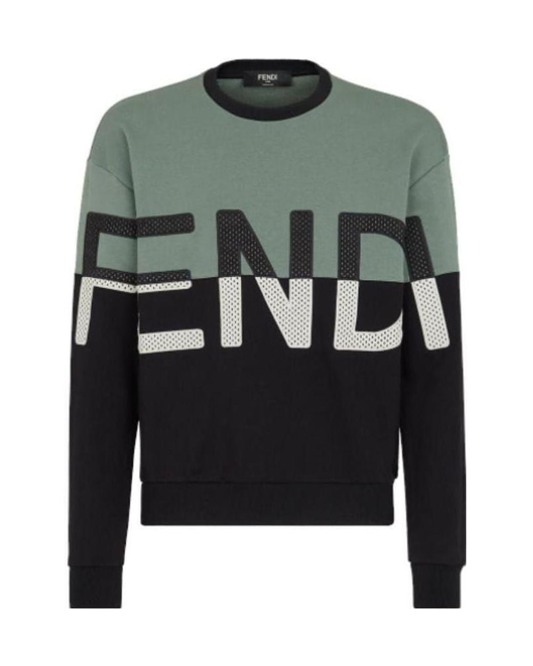 Fendi Gray Logo-Embroidered Sweatshirt for men