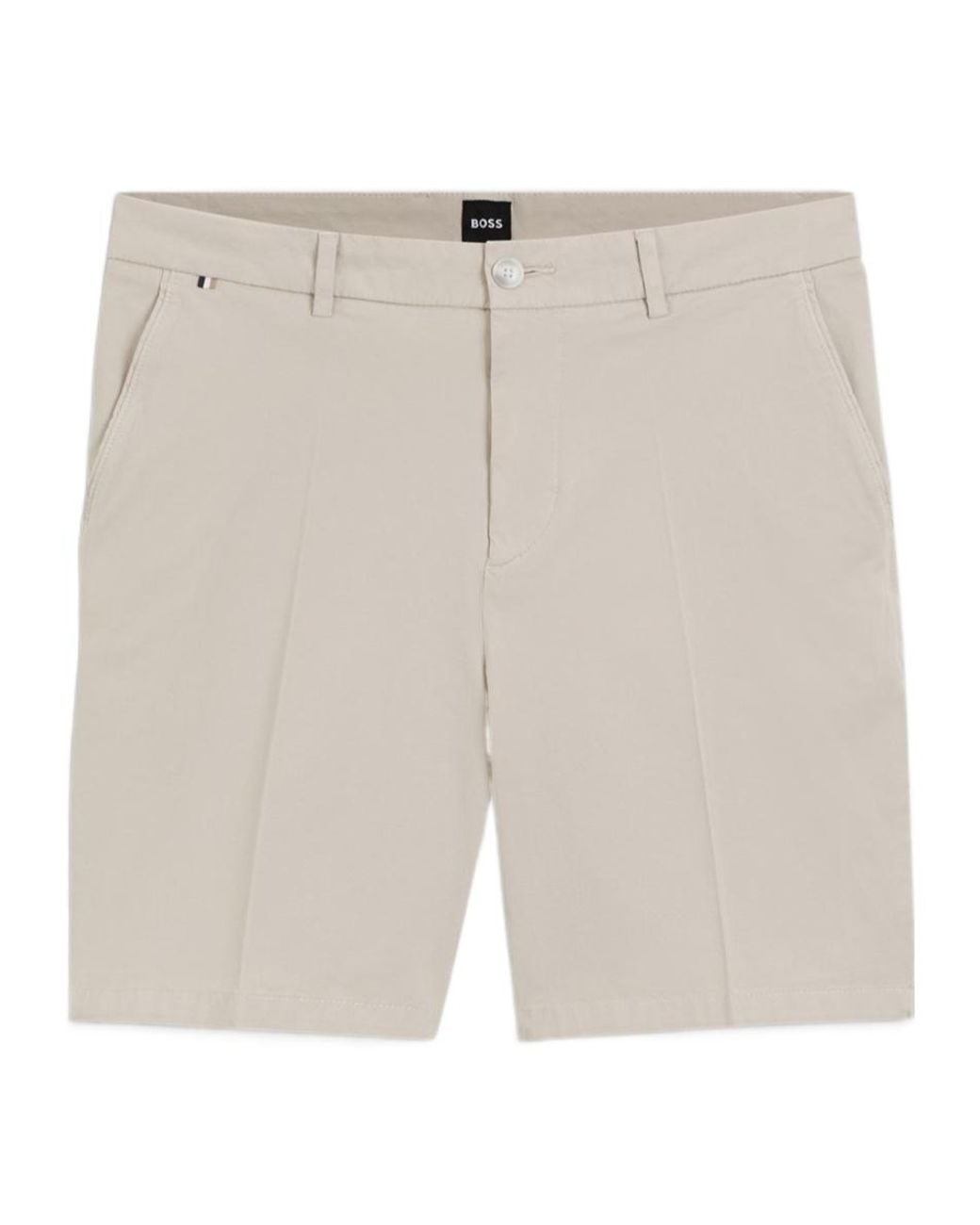 Boss White Buttoned Shorts for men