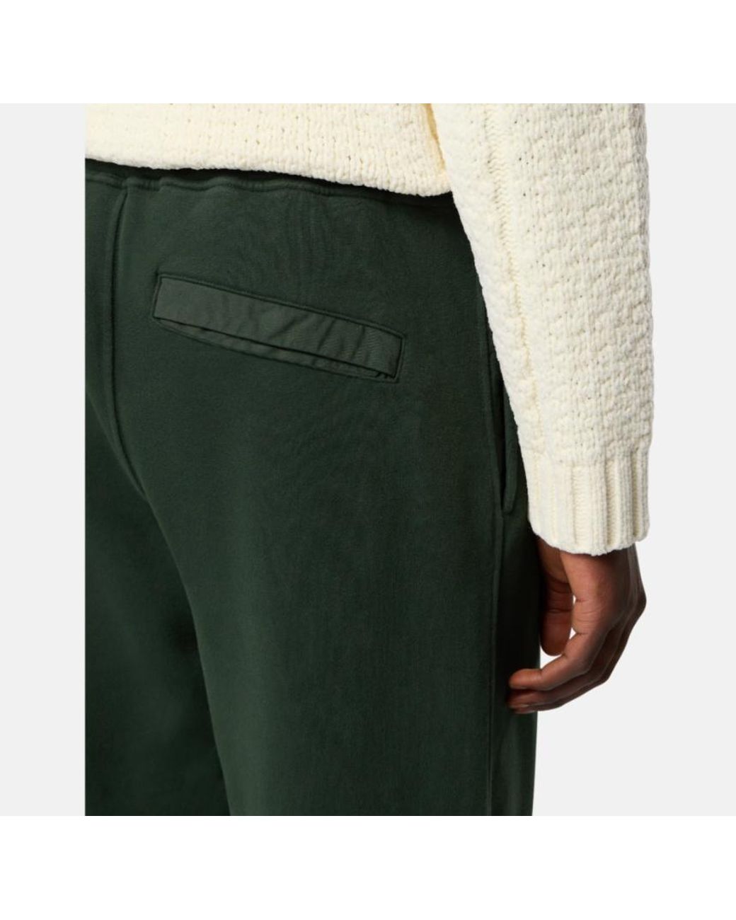 Stone Island Green Logo Patch Tapered-Leg Pants for men