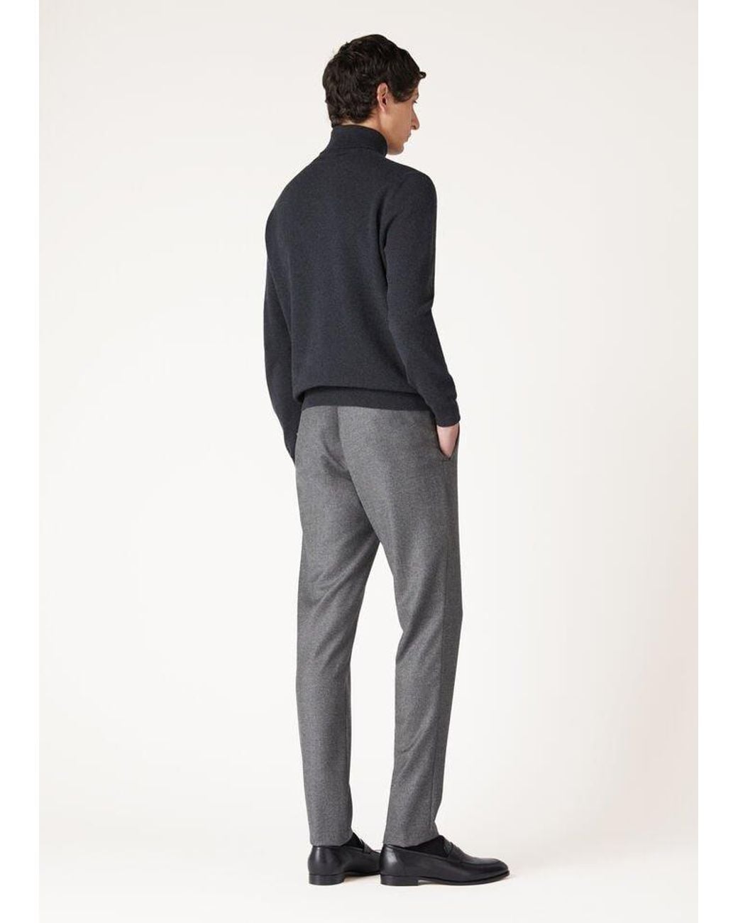 Loro Piana Black Classic Turtleneck Jumper for men