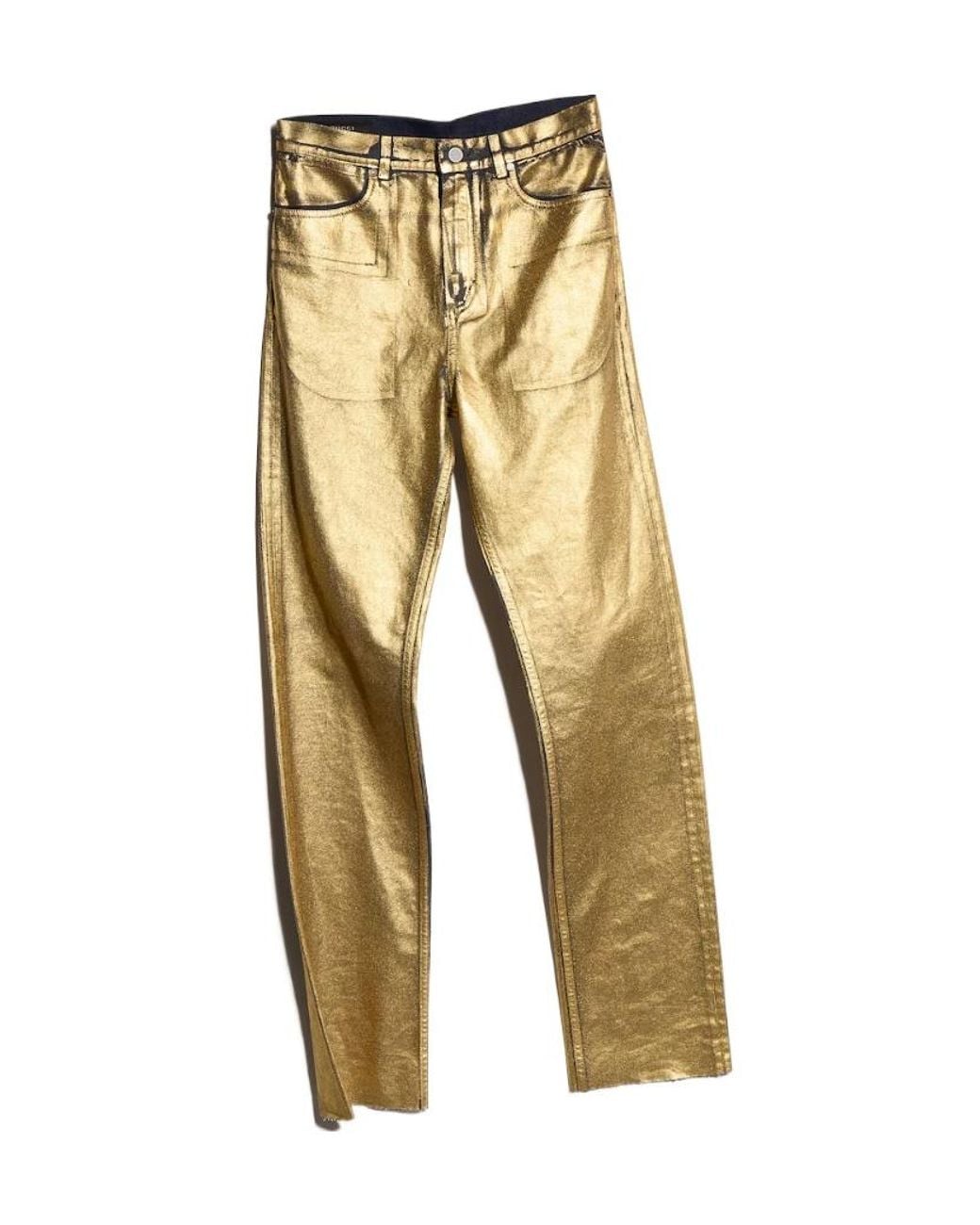Gucci Natural Slim Fit Coated Cotton Denim Pants for men