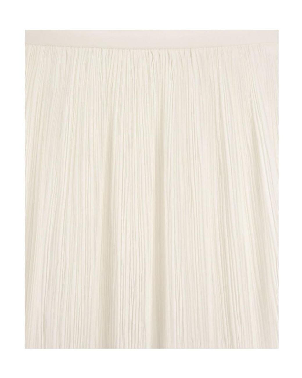 RED Valentino White Pleated Elastic Waist Shorts
