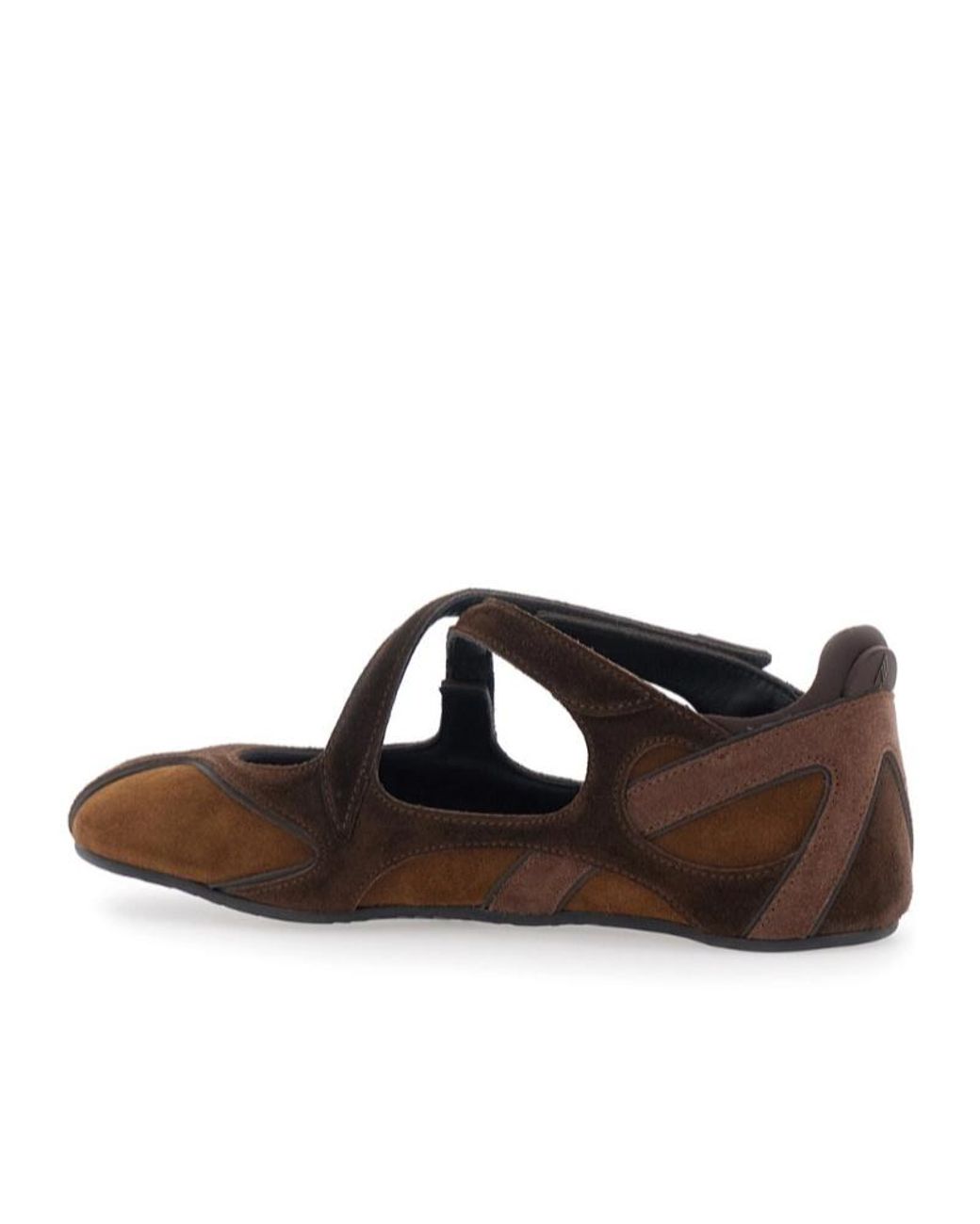 The Attico Brown The Floor 01 Strap Ballet Flats