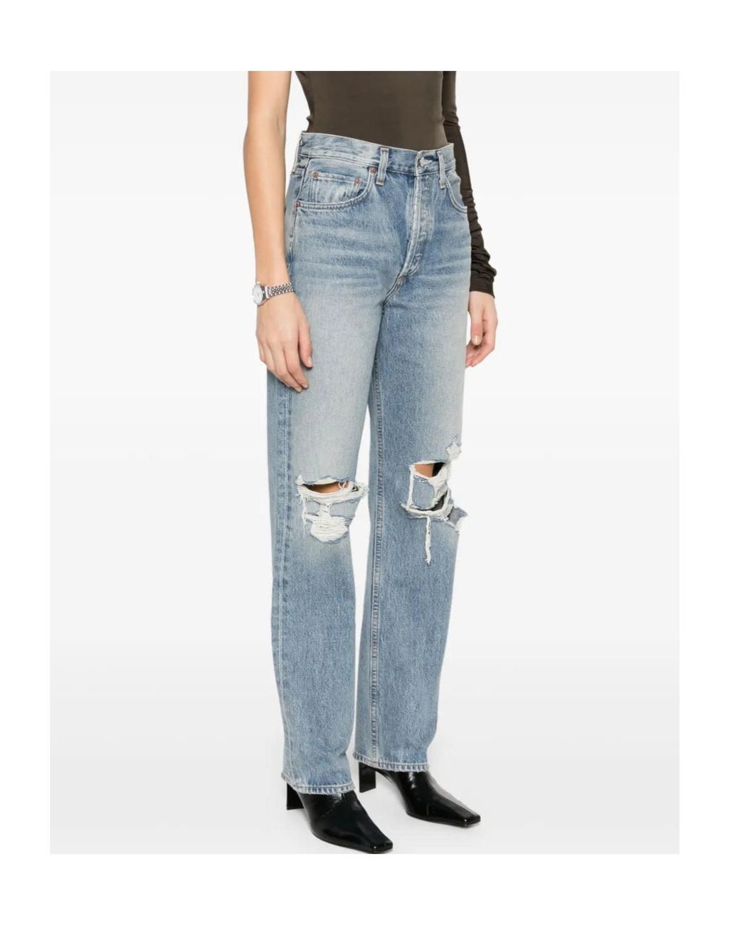 Agolde Blue Belt Loop Jeans