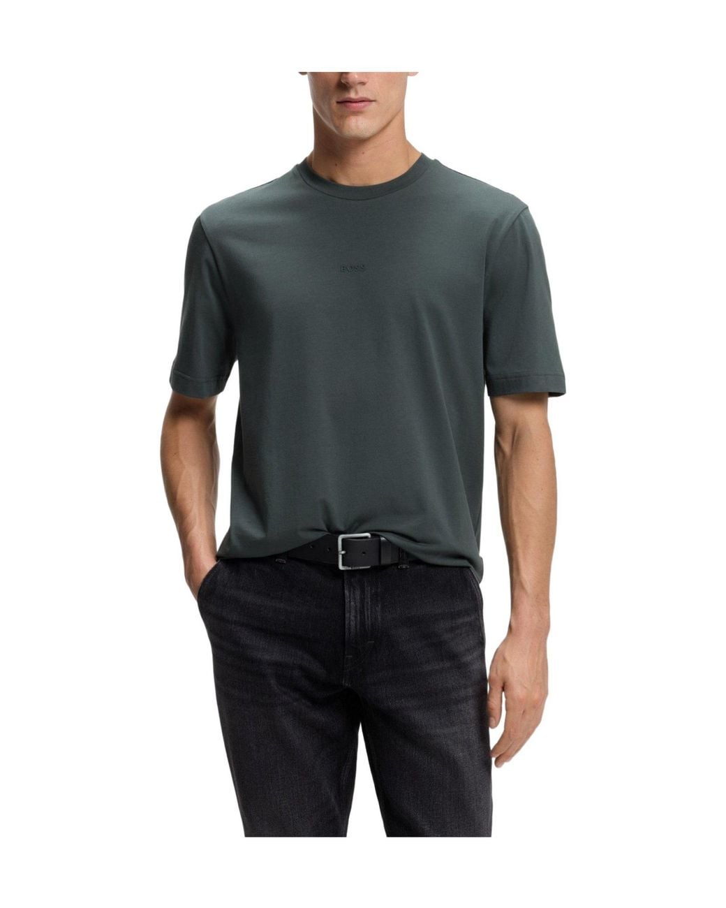 Boss Green Solid Color T-Shirt for men