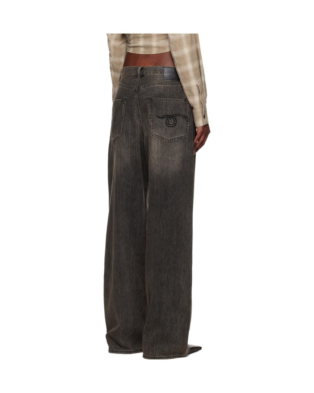R13 Multicolor Logo Patch Damon Jeans