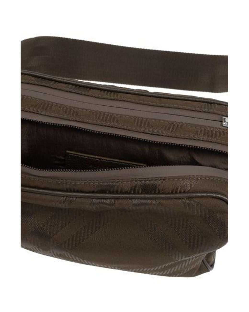 Burberry Brown Checkered Zipped Belt Bag for men