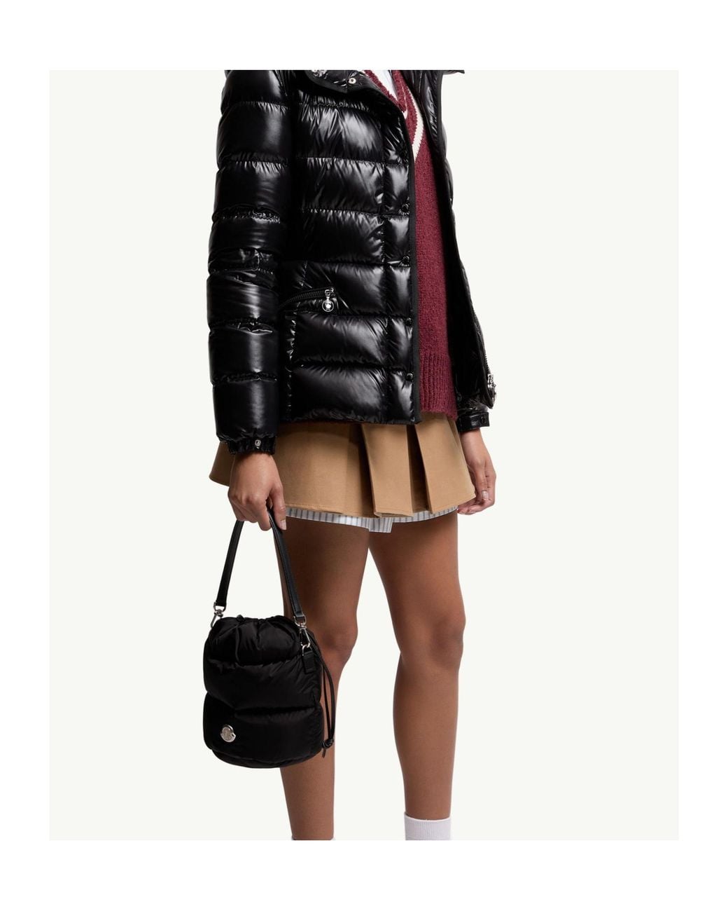 Moncler Black Caradoc Nylon Bucket Bag