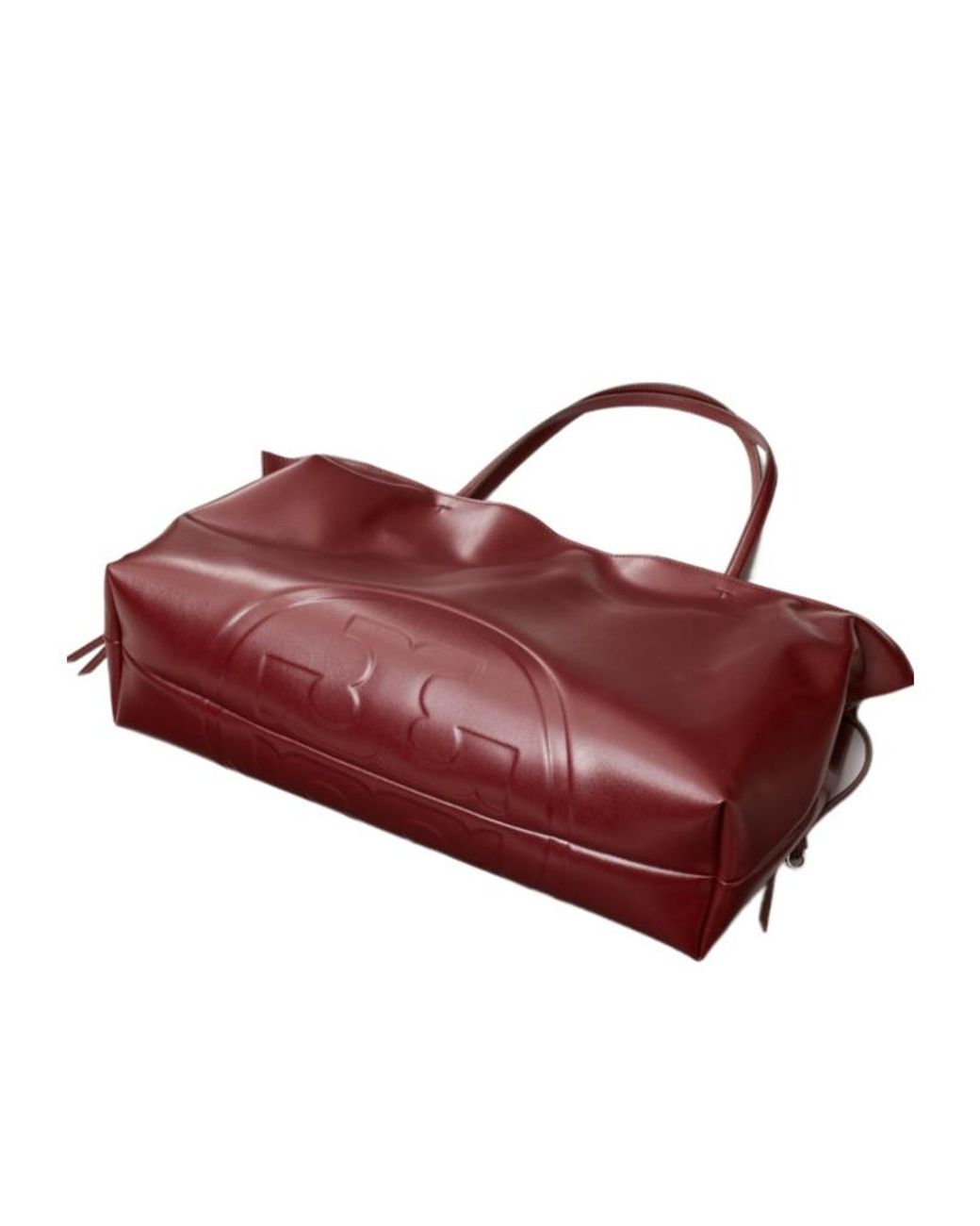 Tory Burch Red Ella Natuura Drawstring Tote Bag