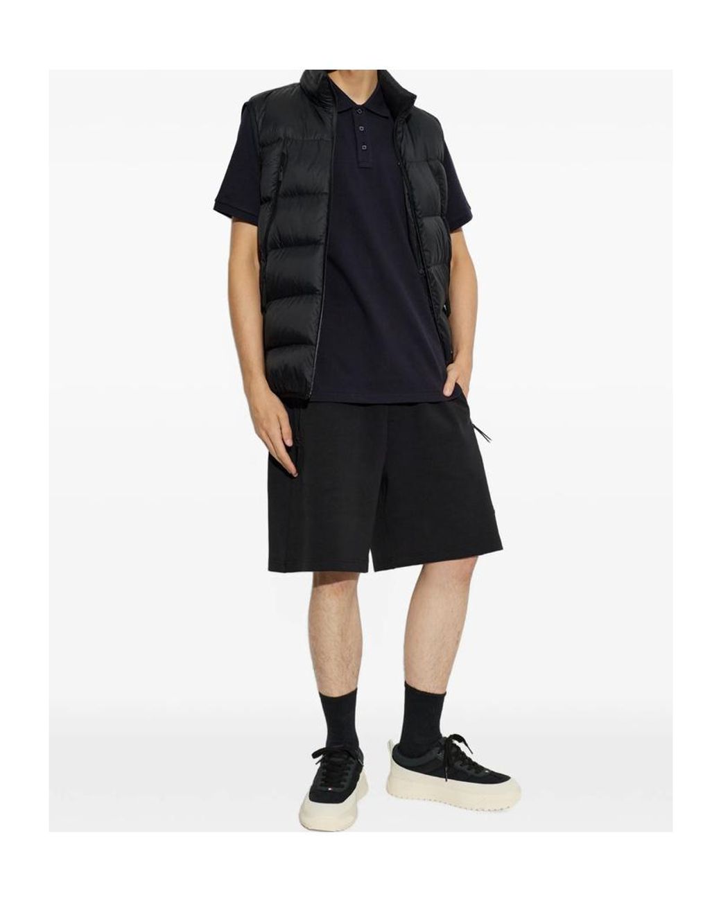 Moncler Blue Short-Sleeved Polo Shirt for men