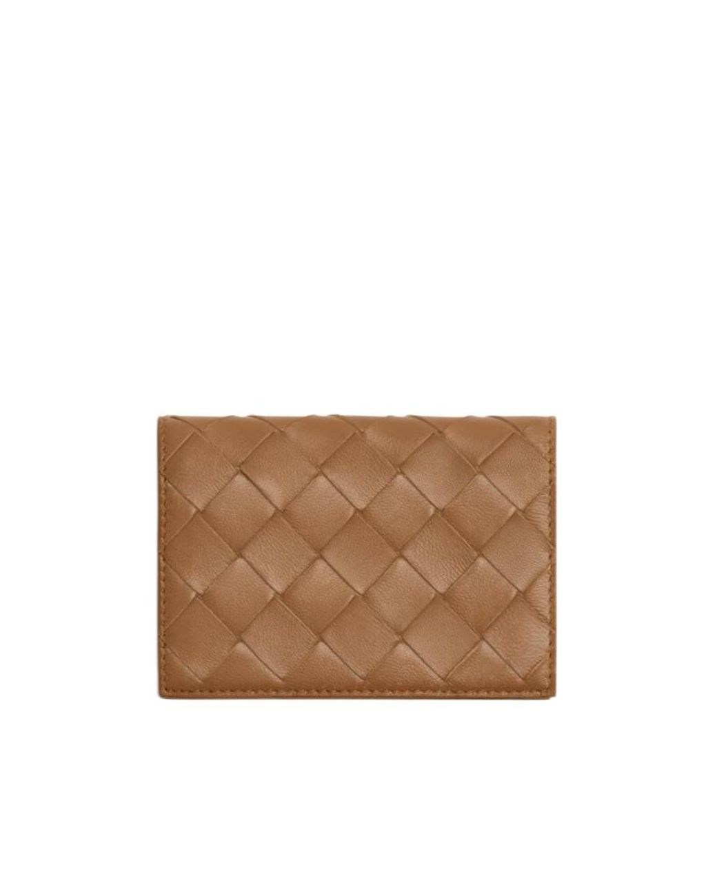 Bottega Veneta Brown Intrecciato Business Card Case