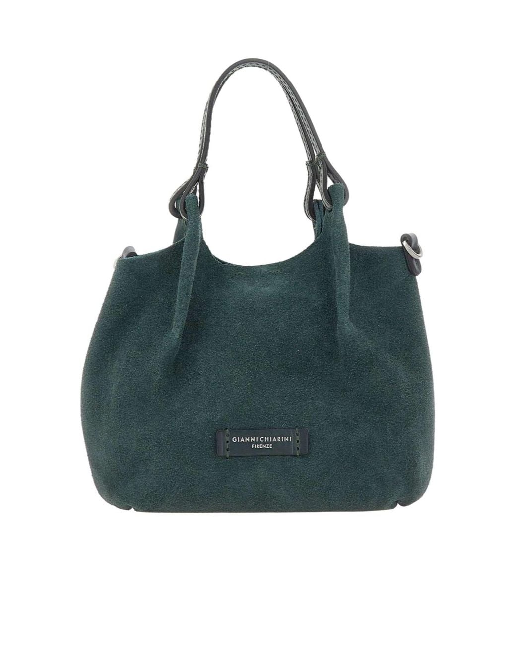 Gianni Chiarini Green Dua Logo Patch Tote Bag