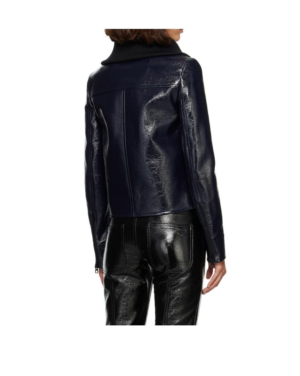 Courreges Blue Courrèges High Collar Zip Jacket