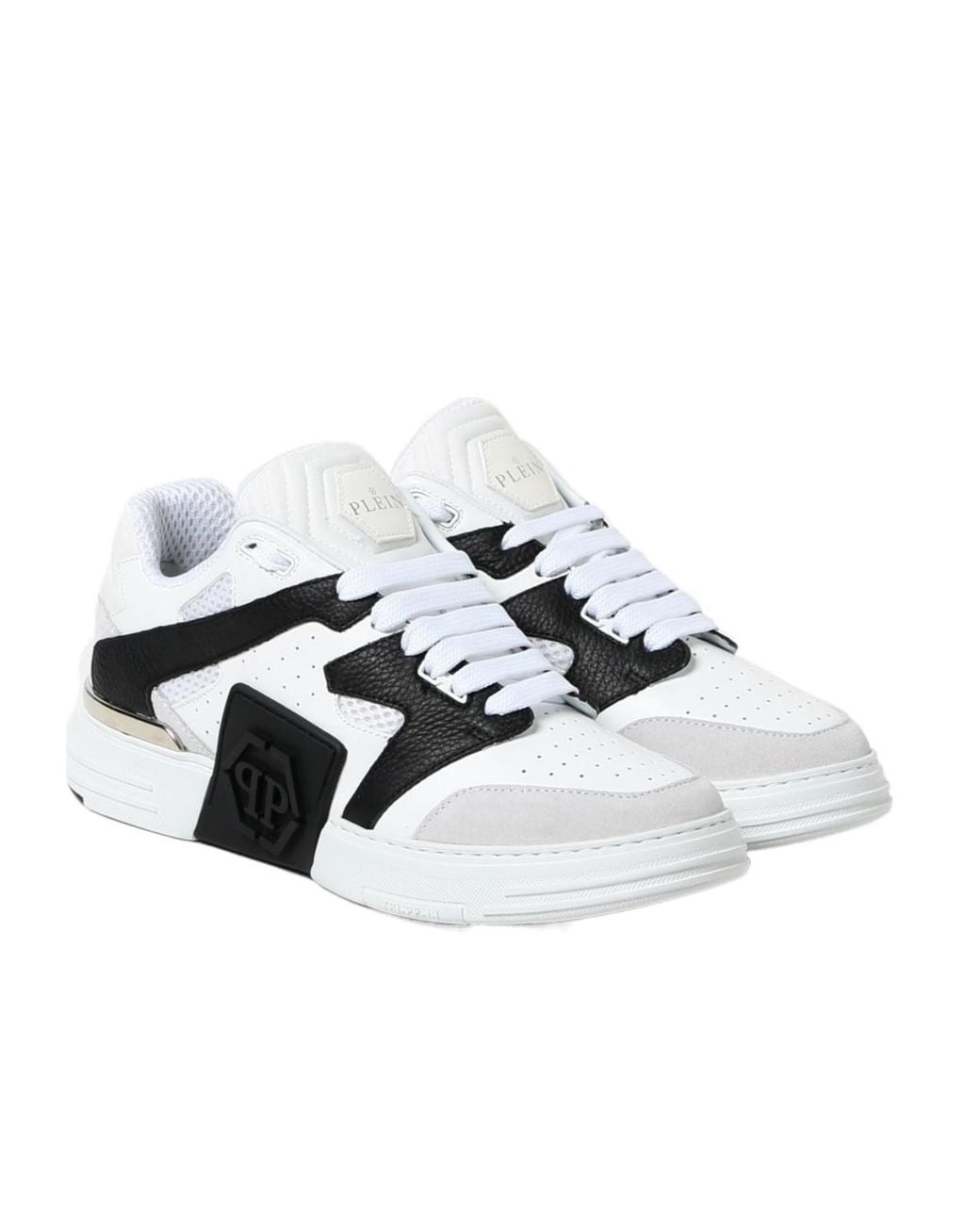 Philipp Plein White Phantom Street Leather Sneakers for men