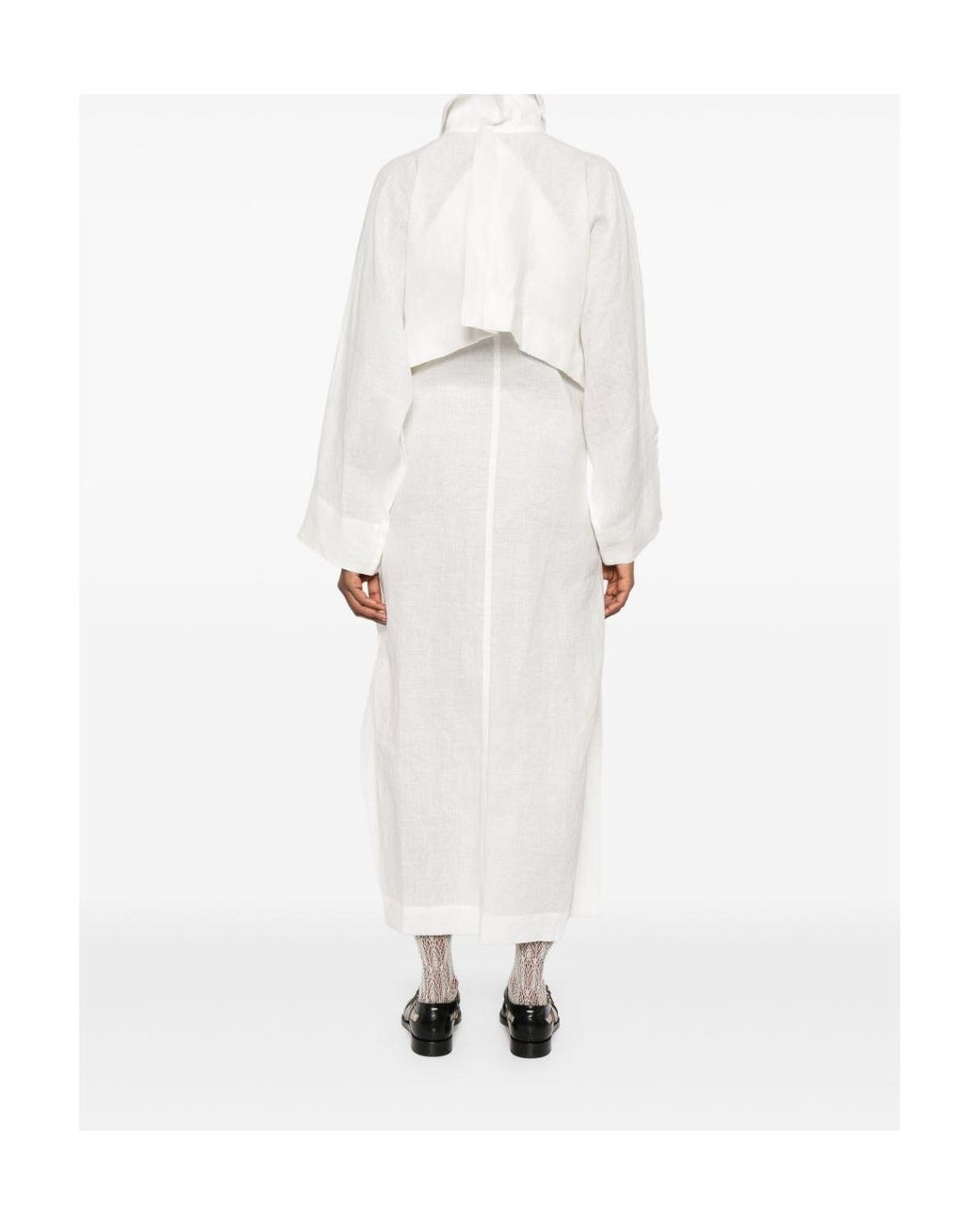 Issey Miyake White Hempen Coat