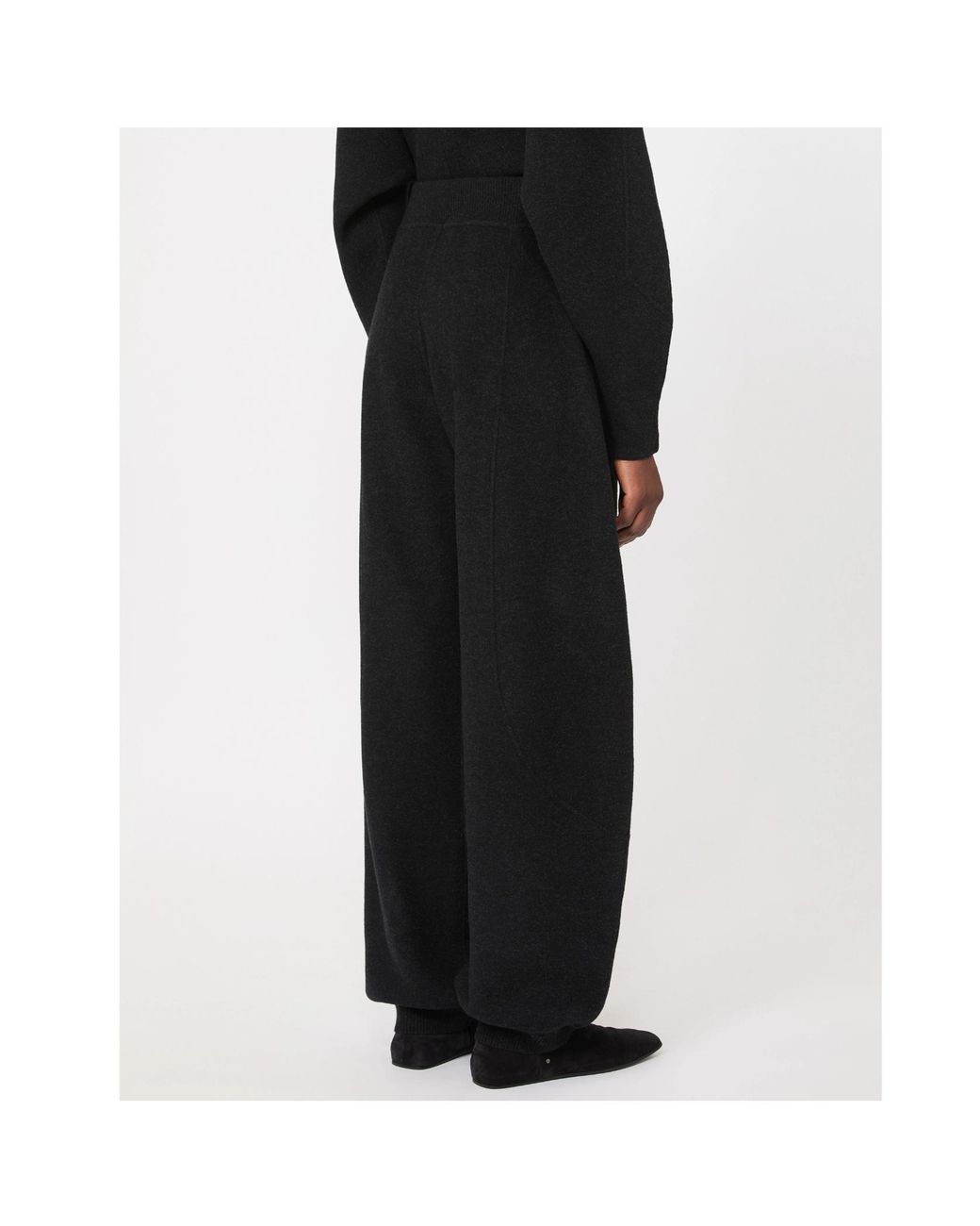 Max Mara Black Wool And Cashmere Jogging Trousers