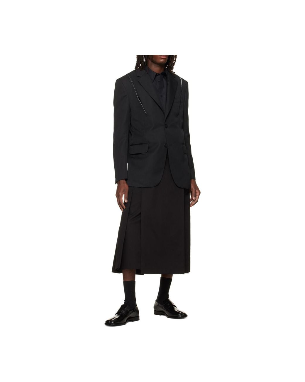 Simone Rocha Black Embellished Structured Blazer for men