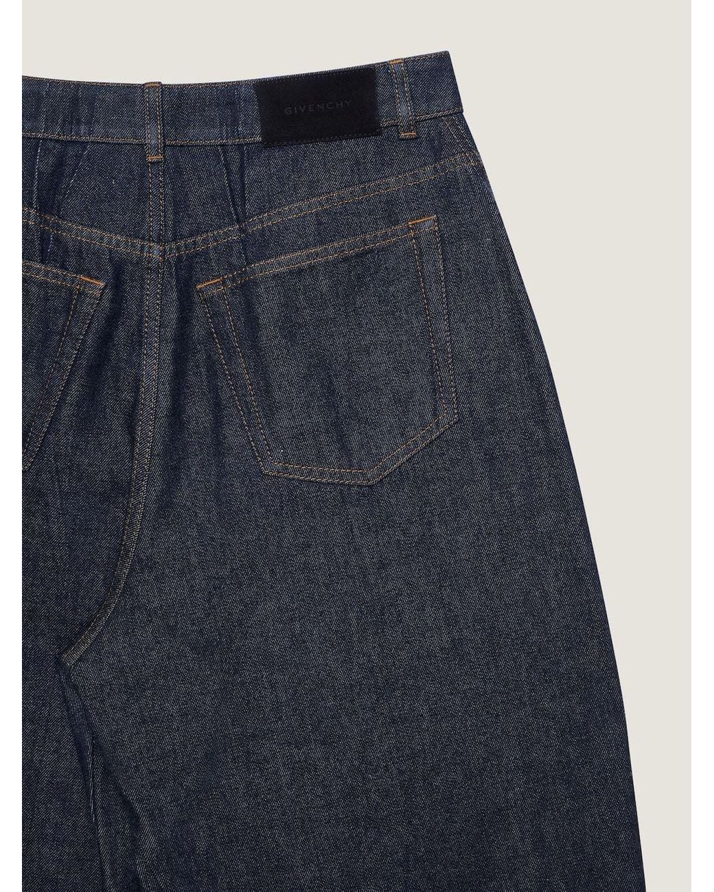 Givenchy Blue Logo Patch Cocoon-Leg Jeans