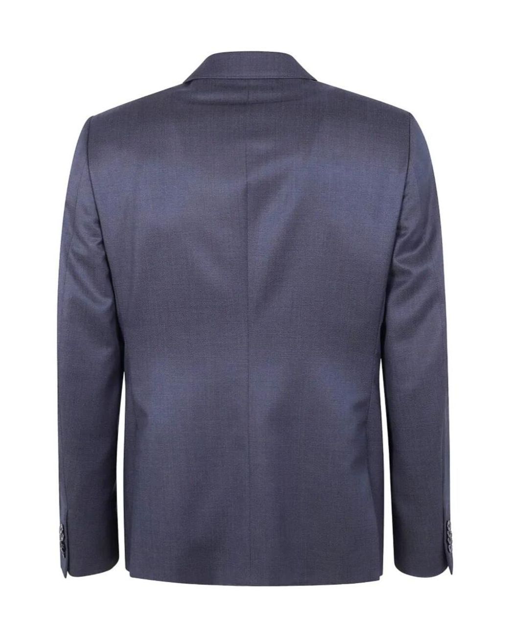 Zegna Blue Single-Breasted Suit Set for men